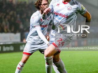 Toby Mullarkey of Crawley Town is in attacking action during the Sky Bet League 1 match between Burton Albion and Crawley Town at the Pirell...