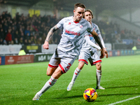 Toby Mullarkey of Crawley Town is in attacking action during the Sky Bet League 1 match between Burton Albion and Crawley Town at the Pirell...