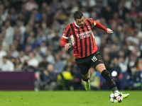 Theo Hernandez left-back of AC Milan and France during the UEFA Champions League 2024/25 League Phase MD4 match between Real Madrid C.F. and...