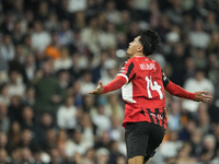 Tijjani Reijnders central midfield of AC Milan and Netherlands celebrates after scoring his sides first goal during the UEFA Champions Leagu...