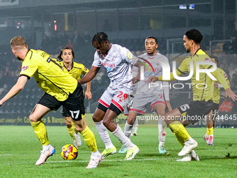 #29, Tola Showunmi of Crawley Town is in attacking action during the Sky Bet League 1 match between Burton Albion and Crawley Town at the Pi...