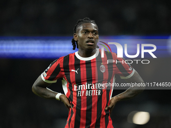 Rafael Leao left winger of AC Milan and Portugal during the UEFA Champions League 2024/25 League Phase MD4 match between Real Madrid C.F. an...