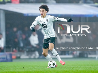 Maghnes Akliouche of AS Monaco during the UEFA Champions League 2024/25 League Phase MD4 match between Bologna FC and AS Monaco at Stadio Re...