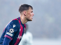 Sam Beukema of Bologna FC during the UEFA Champions League 2024/25 League Phase MD4 match between Bologna FC and AS Monaco at Stadio Renato...