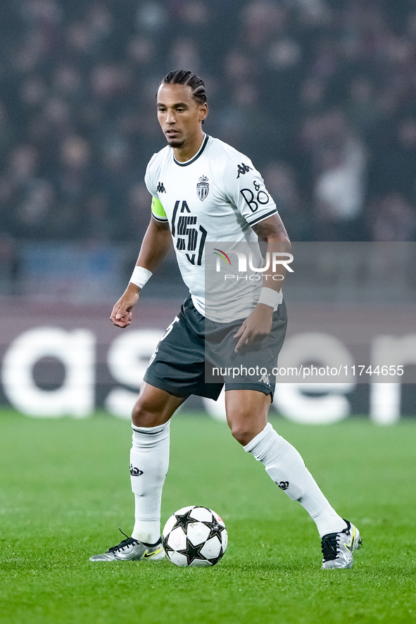 Thilo Kehrer of AS Monaco during the UEFA Champions League 2024/25 League Phase MD4 match between Bologna FC and AS Monaco at Stadio Renato...