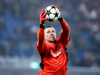 Lukasz Skorupski of Bologna FC during the UEFA Champions League 2024/25 League Phase MD4 match between Bologna FC and AS Monaco at Stadio Re...