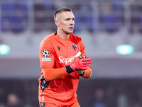 Lukasz Skorupski of Bologna FC during the UEFA Champions League 2024/25 League Phase MD4 match between Bologna FC and AS Monaco at Stadio Re...