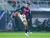 Dan Ndoye of Bologna FC during the UEFA Champions League 2024/25 League Phase MD4 match between Bologna FC and AS Monaco at Stadio Renato Da...