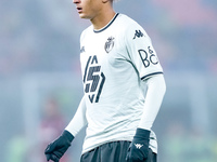 Eliesse Ben Seghir of AS Monaco looks on during the UEFA Champions League 2024/25 League Phase MD4 match between Bologna FC and AS Monaco at...