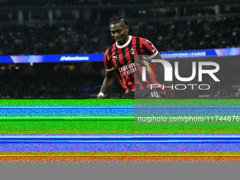 Rafael Leao left winger of AC Milan and Portugal during the UEFA Champions League 2024/25 League Phase MD4 match between Real Madrid C.F. an...