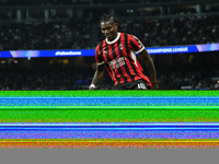 Rafael Leao left winger of AC Milan and Portugal during the UEFA Champions League 2024/25 League Phase MD4 match between Real Madrid C.F. an...