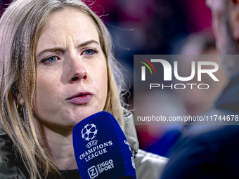 Noa Vahle of ZIGGO Sport is present during the match between PSV and Girona at the Philips Stadium for the UEFA Champions League - League ph...