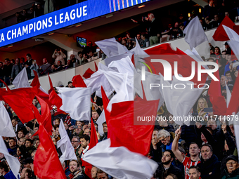 The atmosphere in the stadium during the match between PSV and Girona at the Philips Stadium for the UEFA Champions League - League phase -...