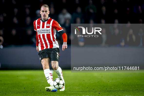 PSV Eindhoven defender Rick Karsdorp plays during the match between PSV and Girona at the Philips Stadium for the UEFA Champions League - Le...