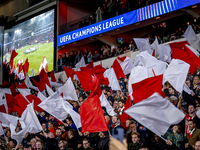 The atmosphere in the stadium during the match between PSV and Girona at the Philips Stadium for the UEFA Champions League - League phase -...