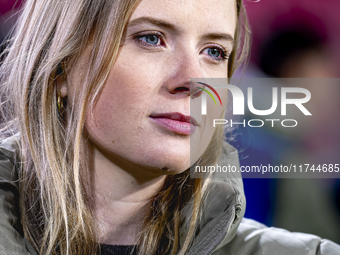 Noa Vahle of ZIGGO Sport is present during the match between PSV and Girona at the Philips Stadium for the UEFA Champions League - League ph...