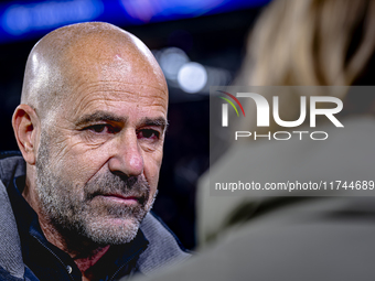 PSV Eindhoven trainer Peter Bosz is present during the match between PSV and Girona at the Philips Stadium for the UEFA Champions League - L...