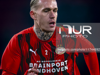 PSV Eindhoven defender Rick Karsdorp plays during the match between PSV and Girona at the Philips Stadium for the UEFA Champions League - Le...