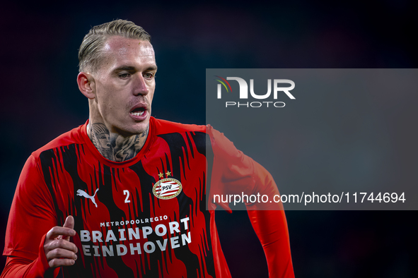 PSV Eindhoven defender Rick Karsdorp plays during the match between PSV and Girona at the Philips Stadium for the UEFA Champions League - Le...