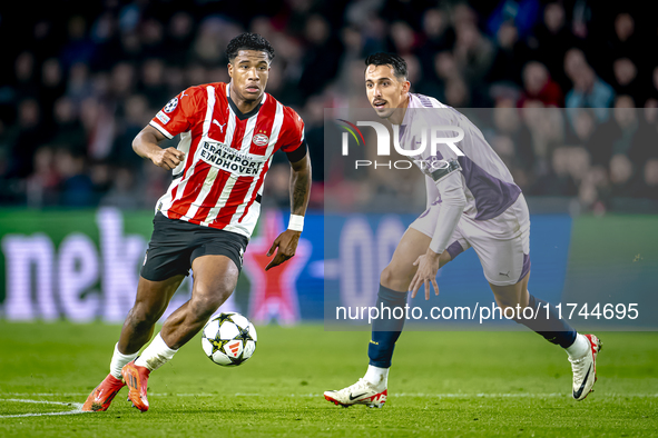 PSV Eindhoven defender Ryan Flamingo plays during the match between PSV and Girona at the Philips Stadium for the UEFA Champions League - Le...