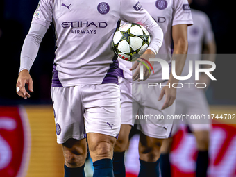 Girona FC defender David Lopez participates in the match between PSV and Girona at the Philips Stadium for the UEFA Champions League - Leagu...