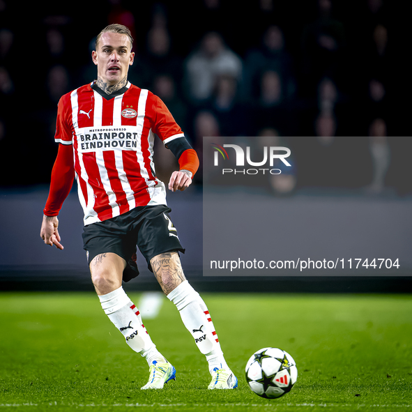 PSV Eindhoven defender Rick Karsdorp plays during the match between PSV and Girona at the Philips Stadium for the UEFA Champions League - Le...