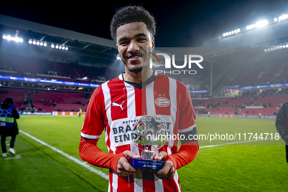 PSV Eindhoven midfielder Malik Tillman is the best player of the match during the match between PSV and Girona at the Philips Stadium for th...