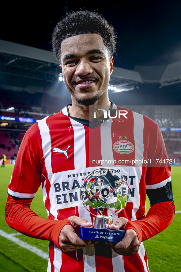 PSV Eindhoven midfielder Malik Tillman is the best player of the match during the match between PSV and Girona at the Philips Stadium for th...