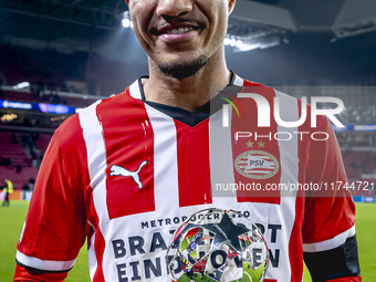 PSV Eindhoven midfielder Malik Tillman is the best player of the match during the match between PSV and Girona at the Philips Stadium for th...