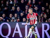 PSV Eindhoven forward Noa Lang plays during the match between PSV and Girona at the Philips Stadium for the UEFA Champions League - League p...