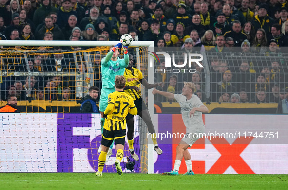 Kjell Scherpen of SK Sturm Graz  controls the ball during the Champions League Round 4 match between Borussia Dortmund v SK Sturm Graz at th...