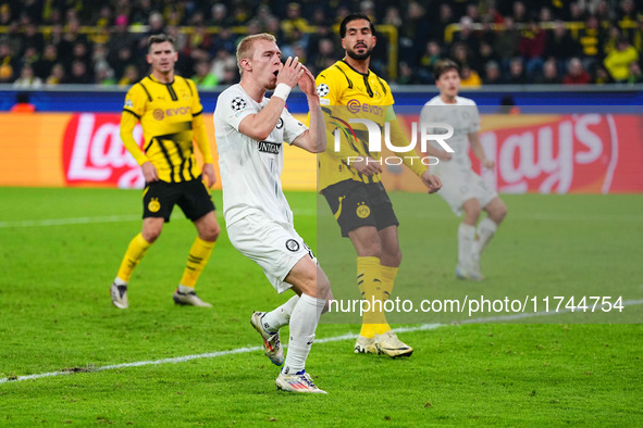 Tomi Horvat of SK Sturm Graz  gestures during the Champions League Round 4 match between Borussia Dortmund v SK Sturm Graz at the Signal Lun...