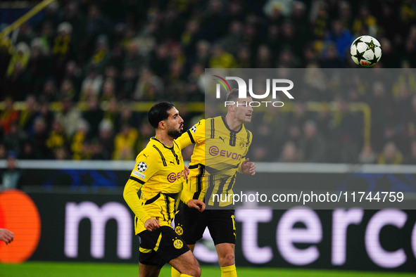 /#4/  // during the Champions League Round 4 match between Borussia Dortmund v SK Sturm Graz at the Signal Luna Park stadium, Dortmund, Germ...