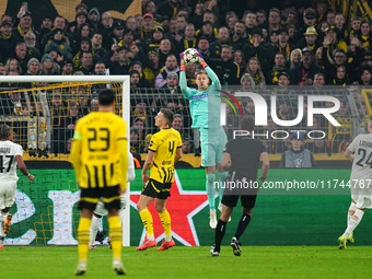 Kjell Scherpen of SK Sturm Graz  controls the ball during the Champions League Round 4 match between Borussia Dortmund v SK Sturm Graz at th...