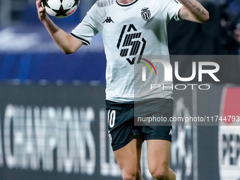 Aleksandr Golovin of AS Monaco during the UEFA Champions League 2024/25 League Phase MD4 match between Bologna FC and AS Monaco at Stadio Re...