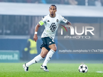 Thilo Kehrer of AS Monaco during the UEFA Champions League 2024/25 League Phase MD4 match between Bologna FC and AS Monaco at Stadio Renato...