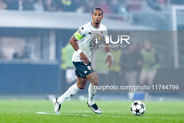 Thilo Kehrer of AS Monaco during the UEFA Champions League 2024/25 League Phase MD4 match between Bologna FC and AS Monaco at Stadio Renato...