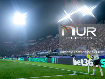 Aleksandr Golovin of AS Monaco during the UEFA Champions League 2024/25 League Phase MD4 match between Bologna FC and AS Monaco at Stadio Re...