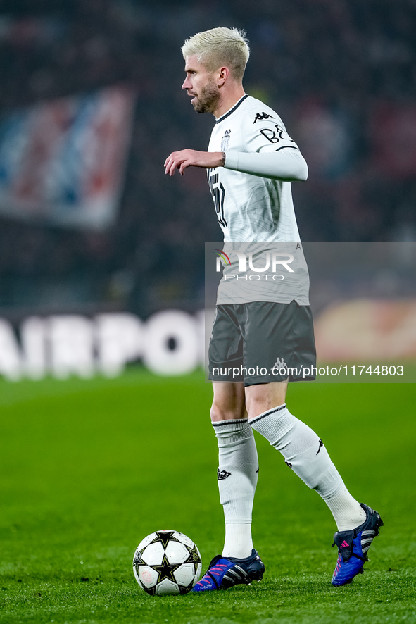 Caio Henrique of AS Monaco during the UEFA Champions League 2024/25 League Phase MD4 match between Bologna FC and AS Monaco at Stadio Renato...