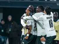 Thilo Kehrer of AS Monaco celebrates after scoring first goal during the UEFA Champions League 2024/25 League Phase MD4 match between Bologn...