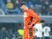 Lukasz Skorupski of Bologna FC looks dejected after Thilo Kehrer of AS Monaco scored first goal during the UEFA Champions League 2024/25 Lea...