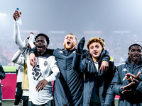 Players of Monaco celebrate the victory during the UEFA Champions League 2024/25 League Phase MD4 match between Bologna FC and AS Monaco at...