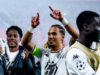 Thilo Kehrer of AS Monaco celebrates the victory during the UEFA Champions League 2024/25 League Phase MD4 match between Bologna FC and AS M...