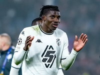 Breel Embolo of AS Monaco gestures during the UEFA Champions League 2024/25 League Phase MD4 match between Bologna FC and AS Monaco at Stadi...