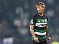 Hidemasa Morita of Sporting CP looks on during the UEFA Champions League match between Sporting CP and Manchester City at Jose Alvalade Stad...