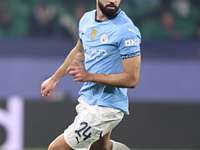 Josko Gvardiol of Manchester City is in action during the UEFA Champions League match between Sporting CP and Manchester City at Jose Alvala...