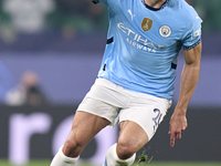 Josko Gvardiol of Manchester City is in action during the UEFA Champions League match between Sporting CP and Manchester City at Jose Alvala...