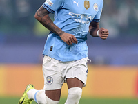 Savinho of Manchester City is in action during the UEFA Champions League match between Sporting CP and Manchester City at Jose Alvalade Stad...