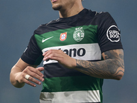 Maxi Araujo of Sporting CP looks on during the UEFA Champions League match between Sporting CP and Manchester City at Jose Alvalade Stadium...