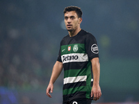 Pedro Goncalves of Sporting CP looks on during the UEFA Champions League match between Sporting CP and Manchester City at Jose Alvalade Stad...